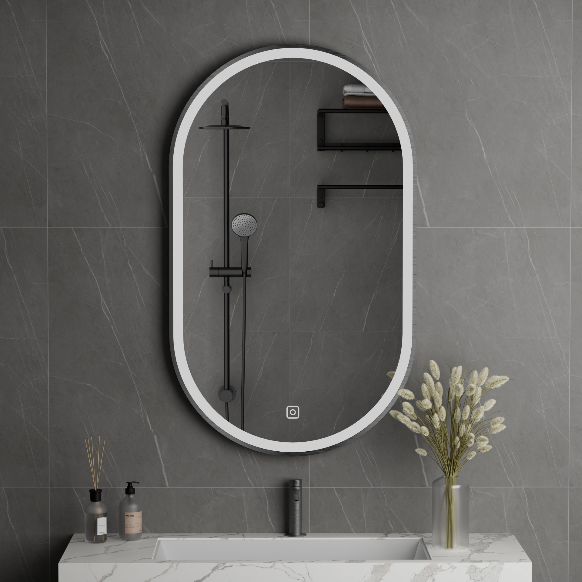 Oval Lighted Vanity Mirror– LED Anti-Fog Mirrors for Modern Bathrooms