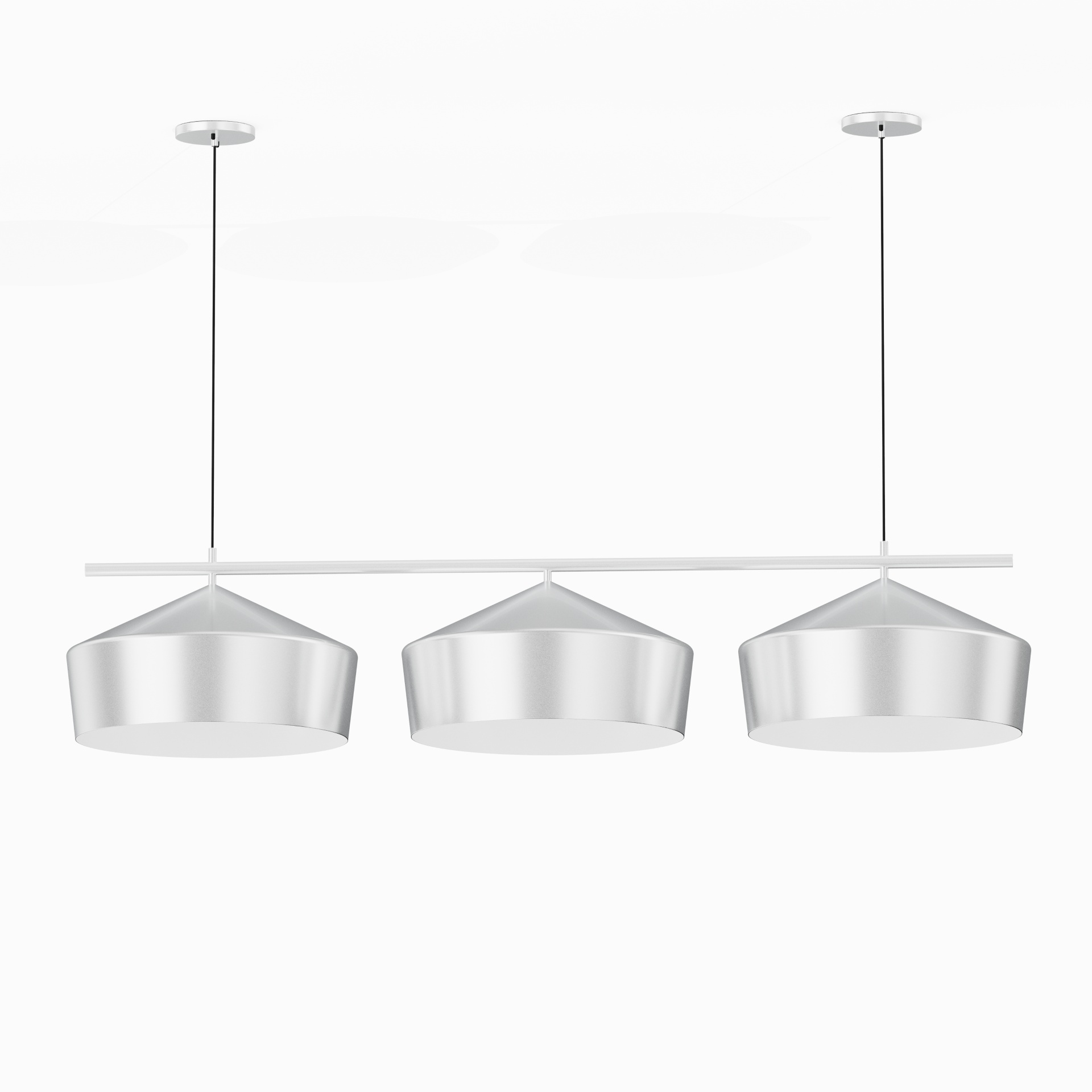 Adjustable Height 3-Light With Metal Pendant Light