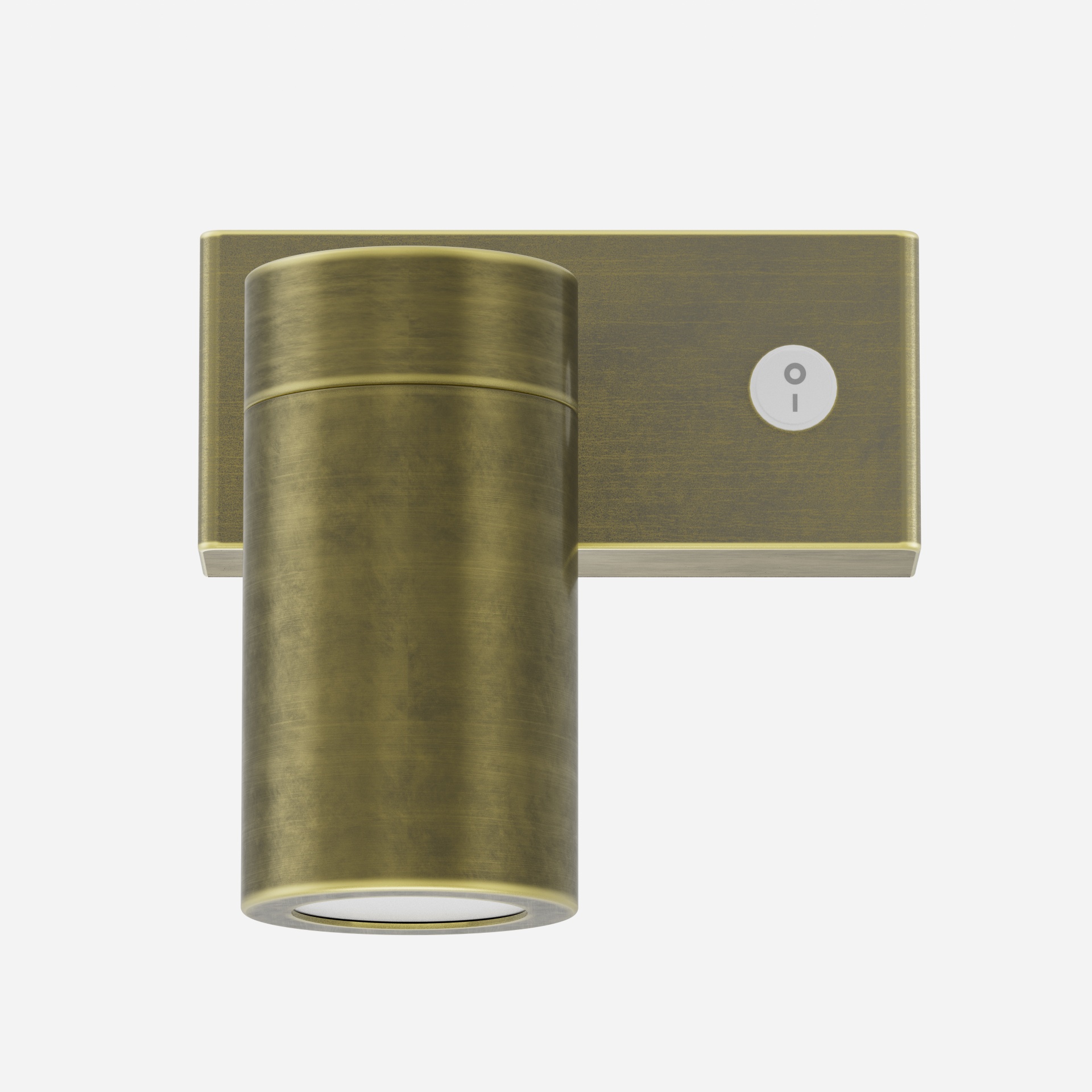 Foggy Brushed Brass Plug In Wall Sconce