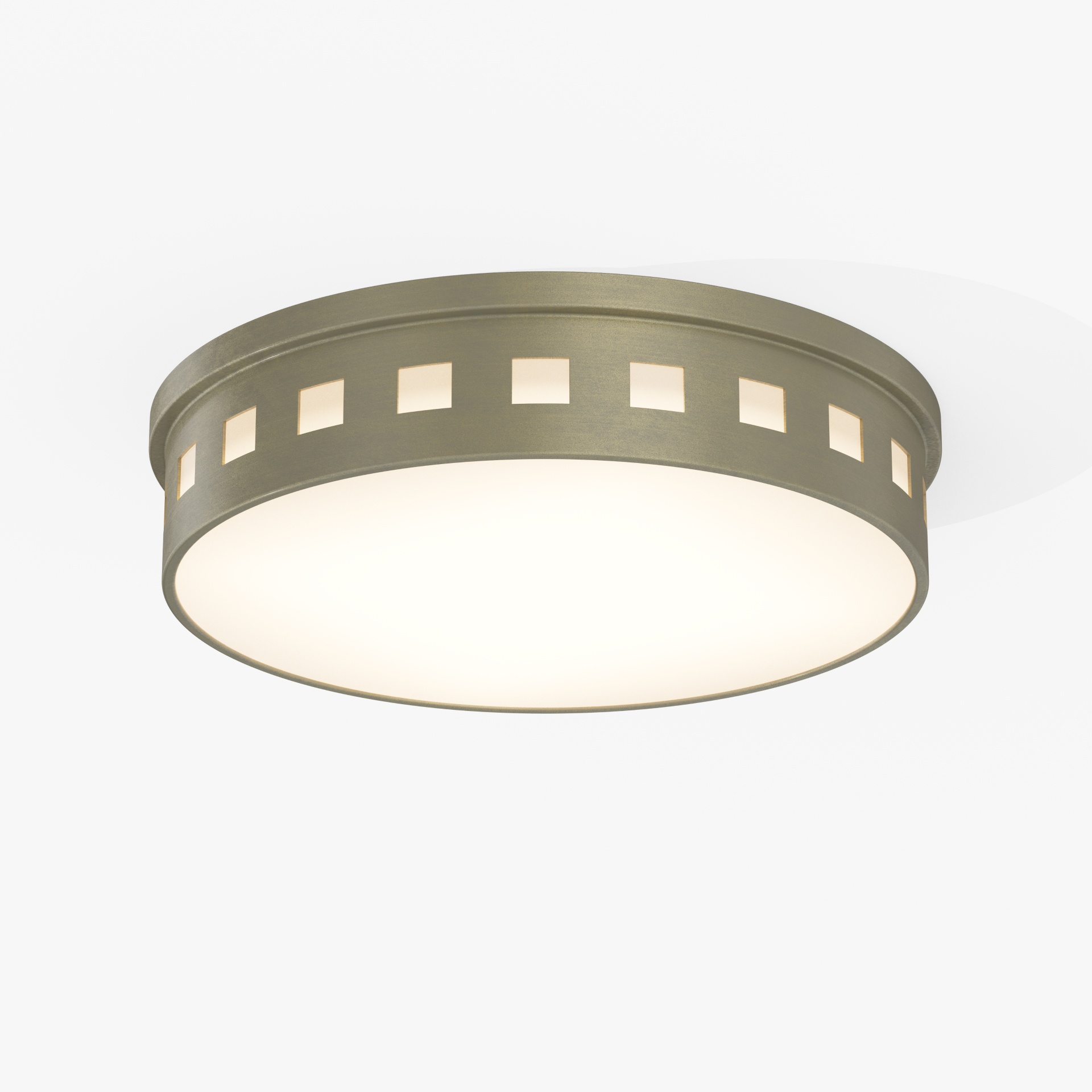 Foggy Brushed Integrated LED Flush Mount Light