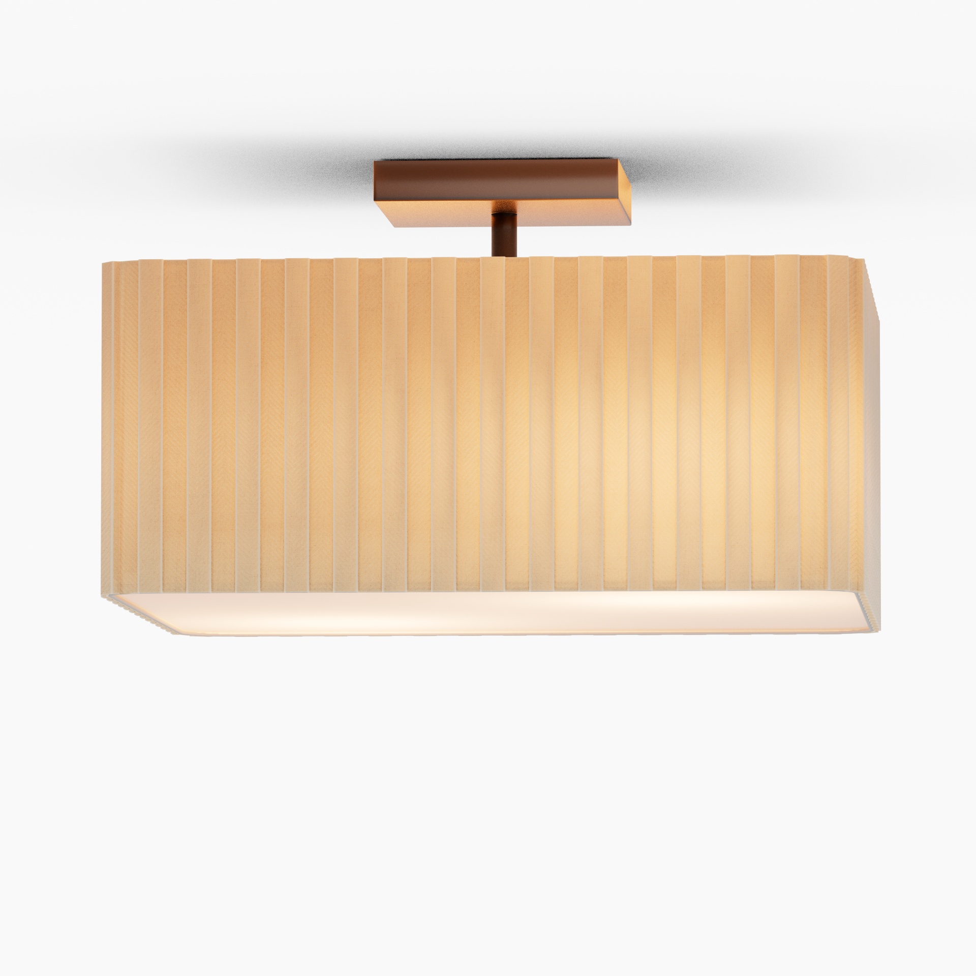 Hospitality Channeled Linen Flush Mount