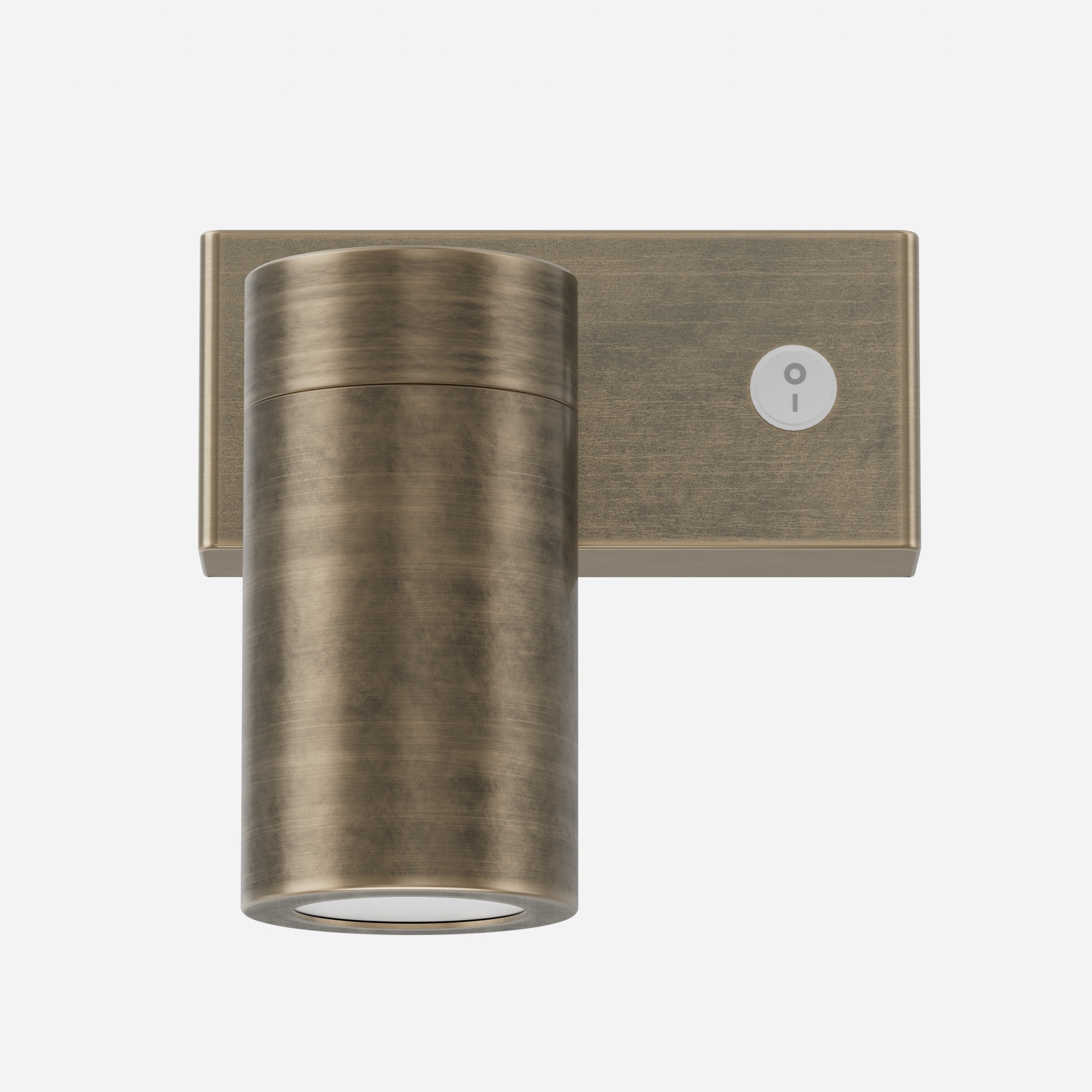 Foggy Brushed Brass Plug In Wall Sconce