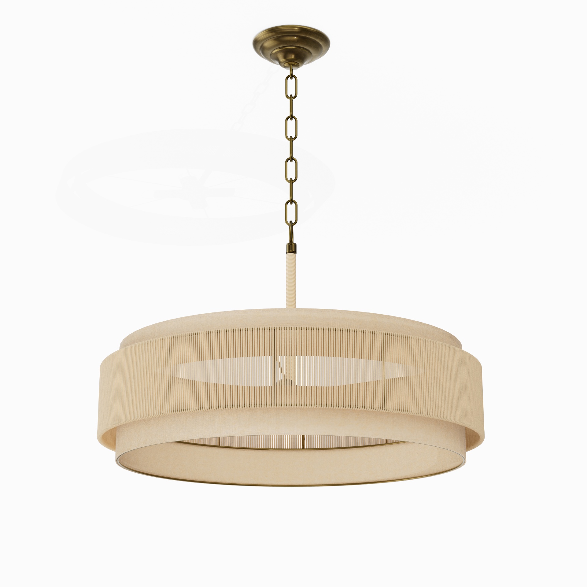 Rattan Petal Pendant Light