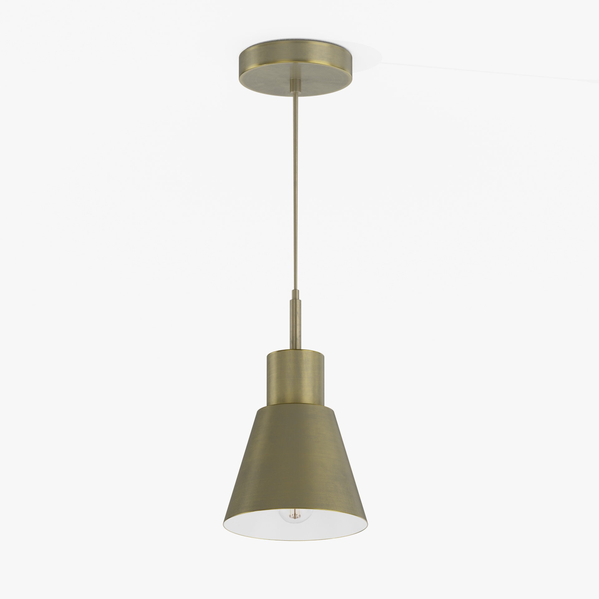 Brushed Gold Conical Minimalist Pendant Light