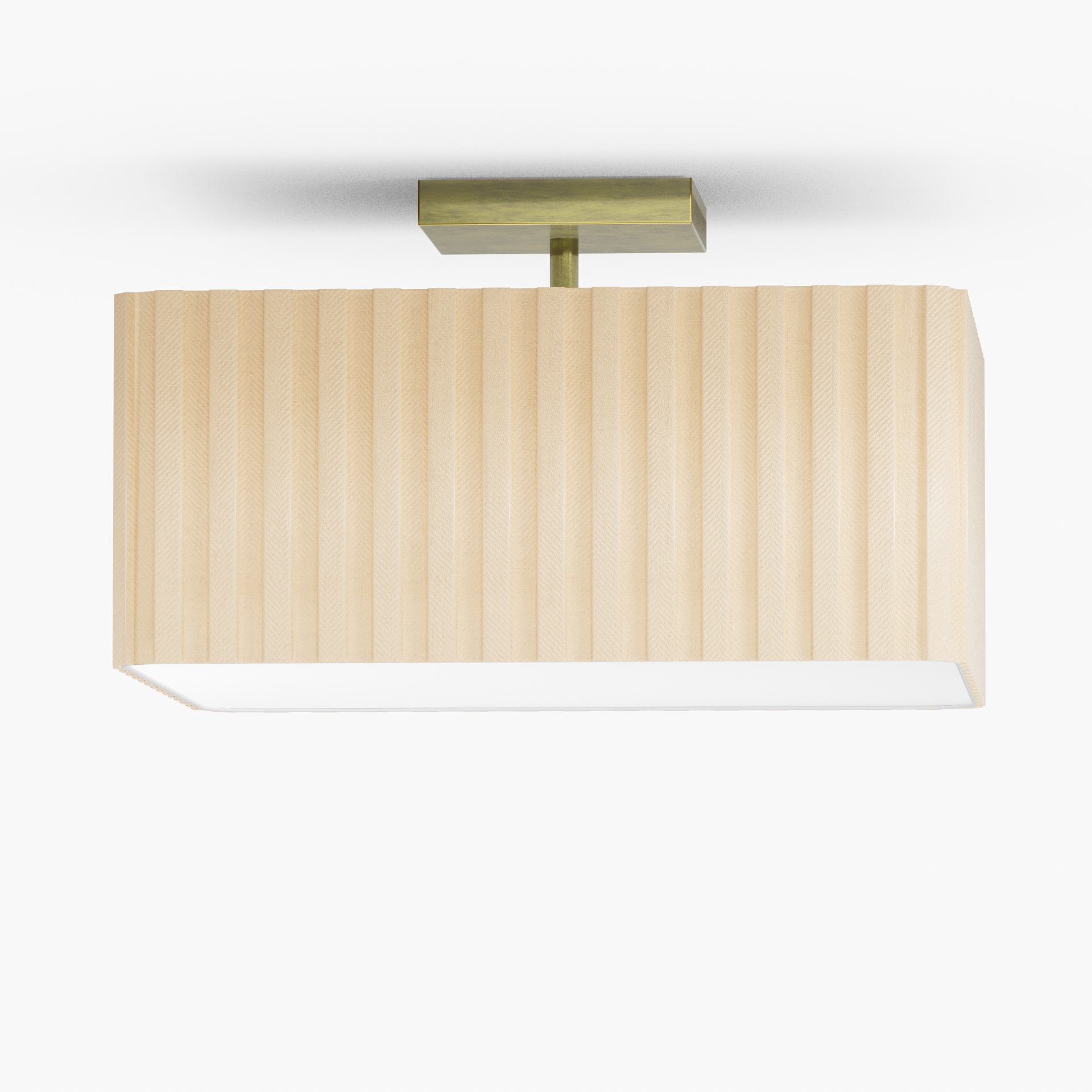 Hospitality Channeled Linen Flush Mount