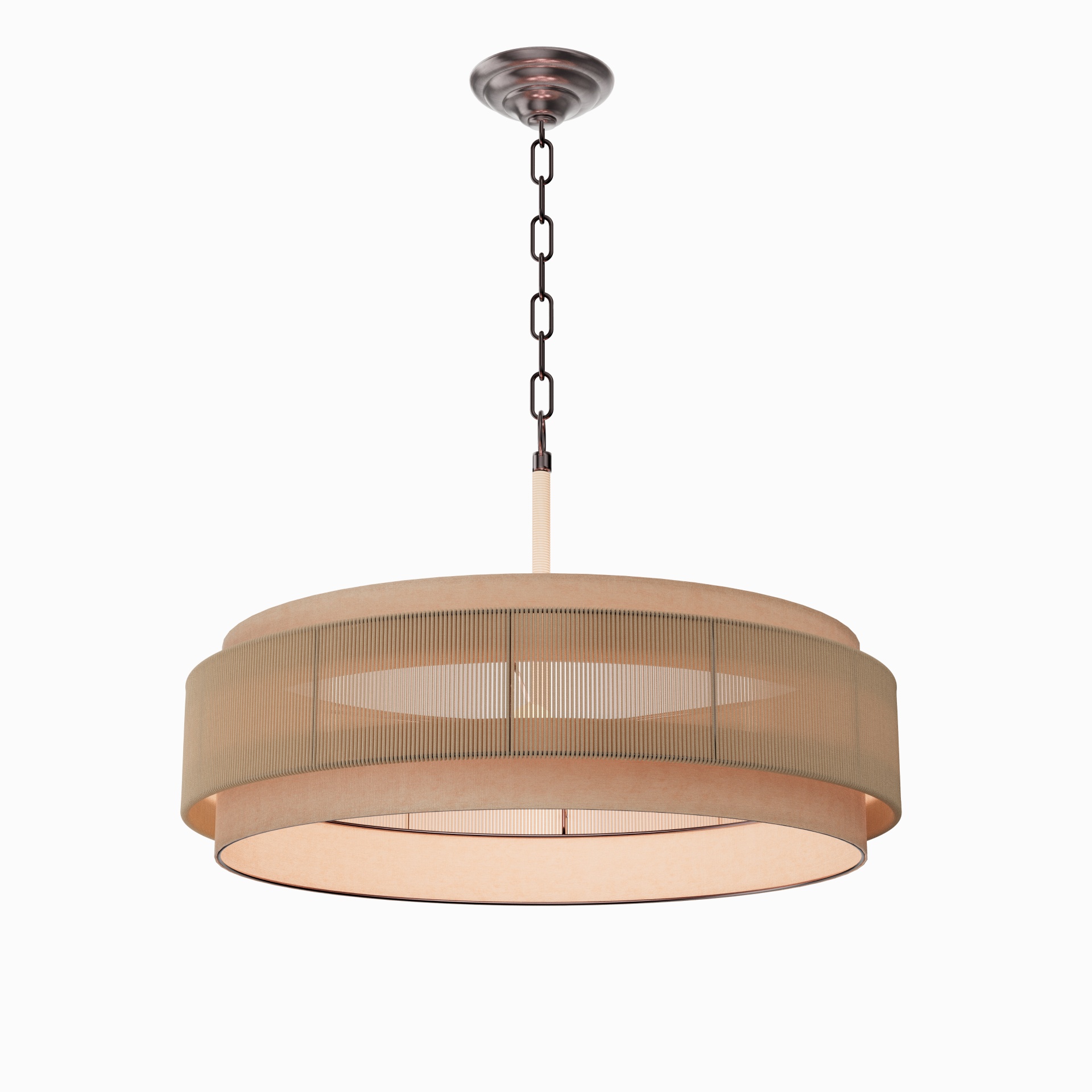 Rattan Petal Pendant Light