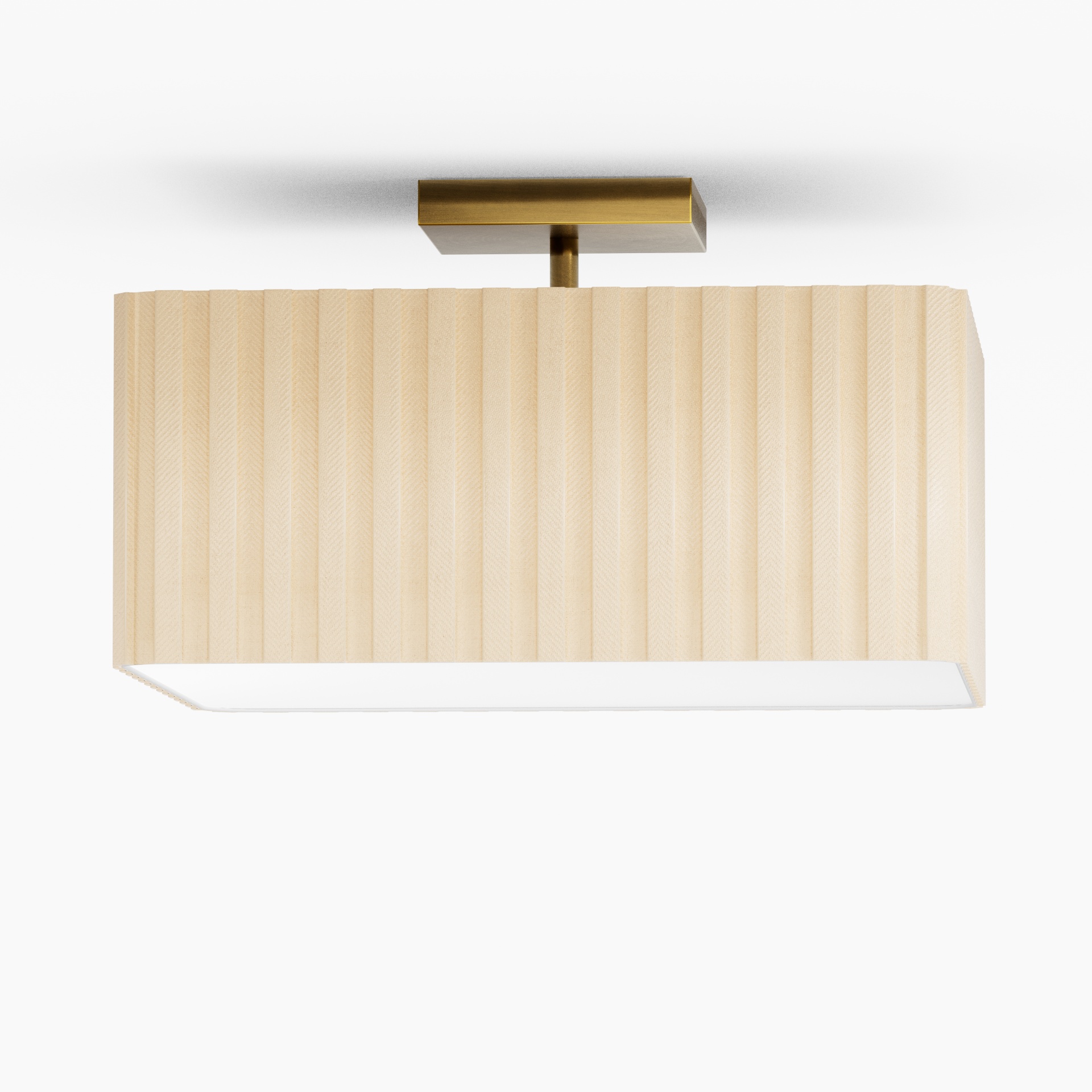 Hospitality Channeled Linen Flush Mount