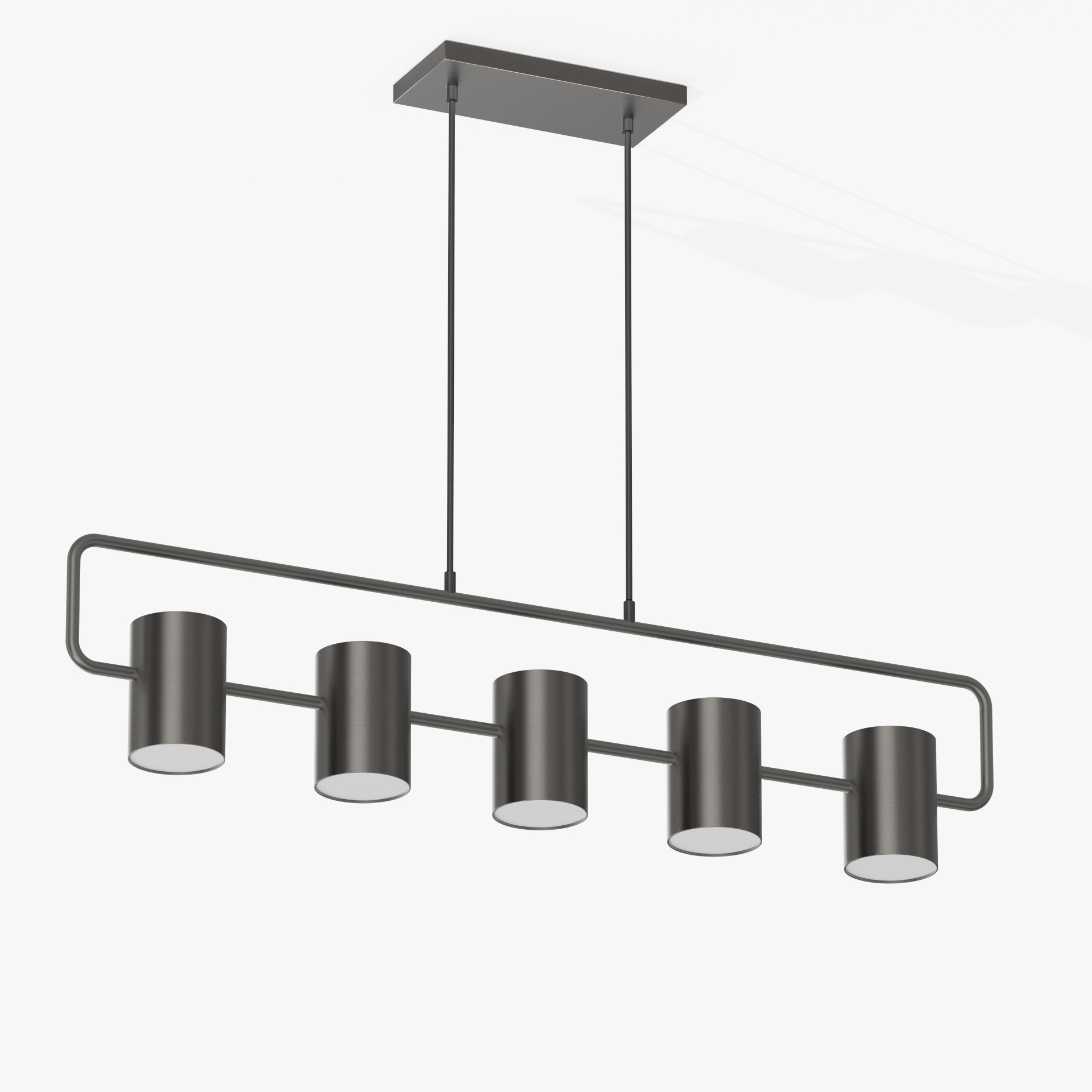Modern Brass Linear Chandelier
