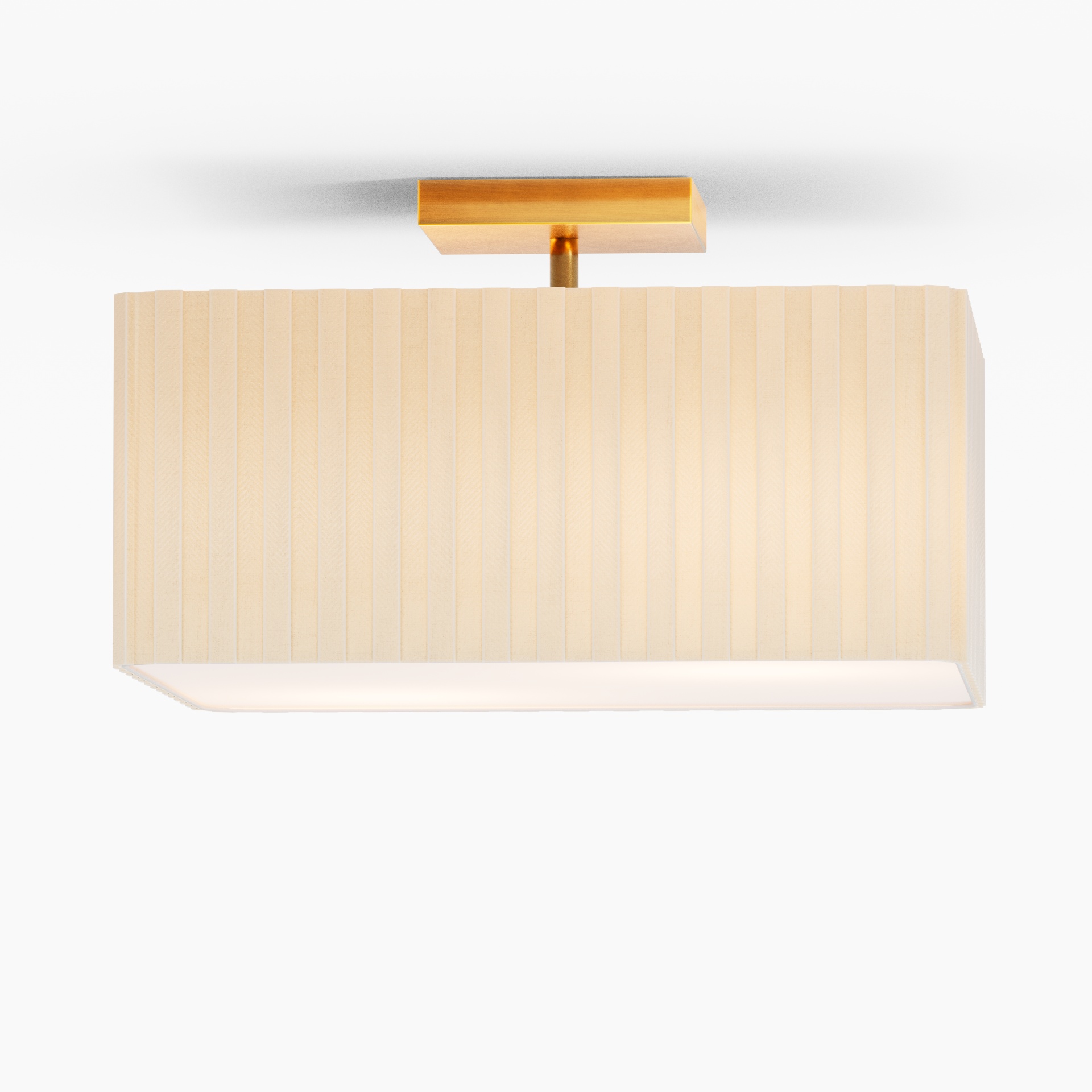 Hospitality Channeled Linen Flush Mount