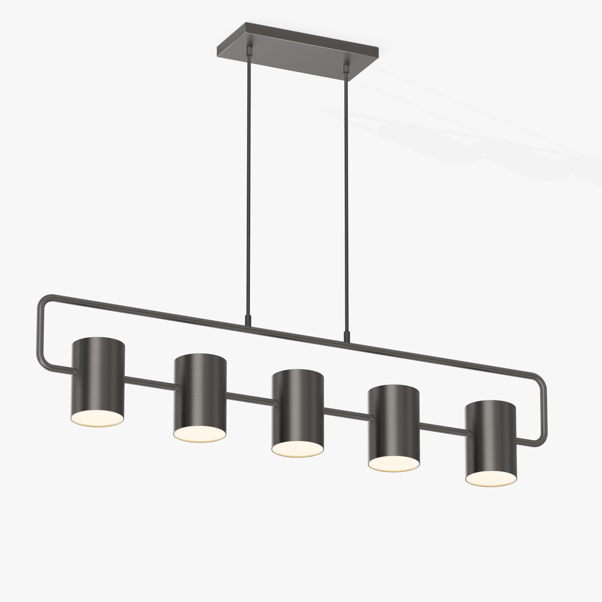 Modern Brass Linear Chandelier