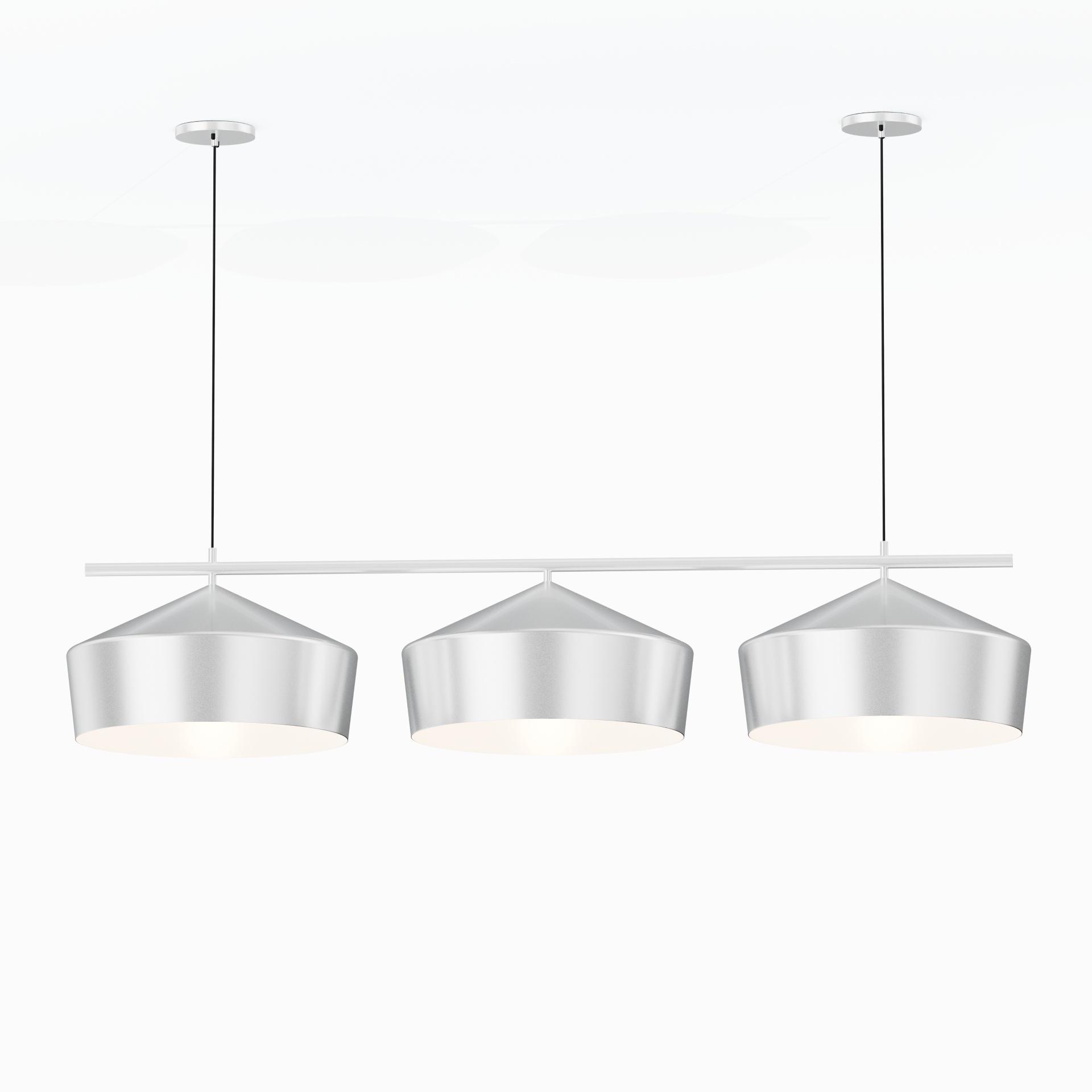 Adjustable Height 3-Light With Metal Pendant Light