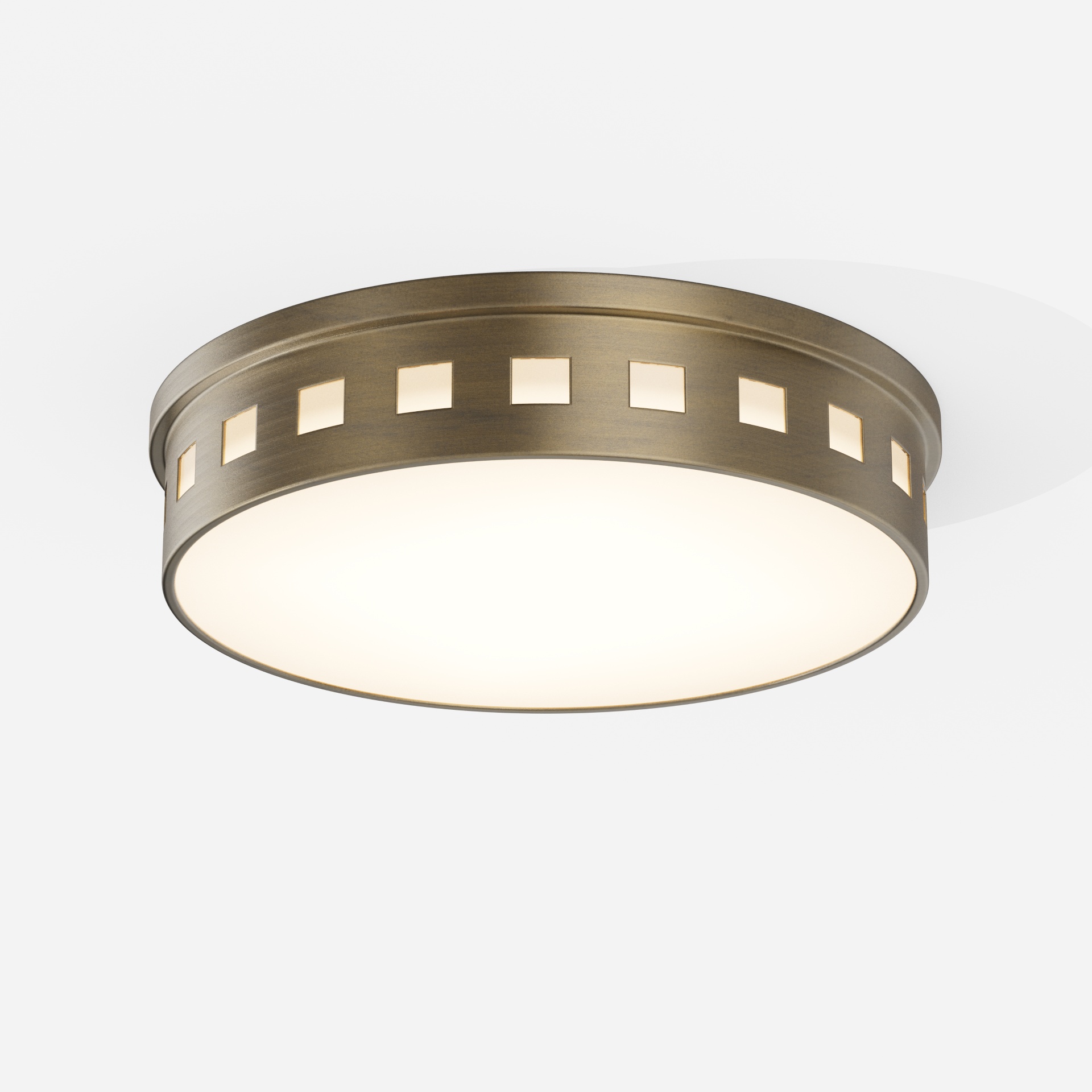 Foggy Brushed Integrated LED Flush Mount Light