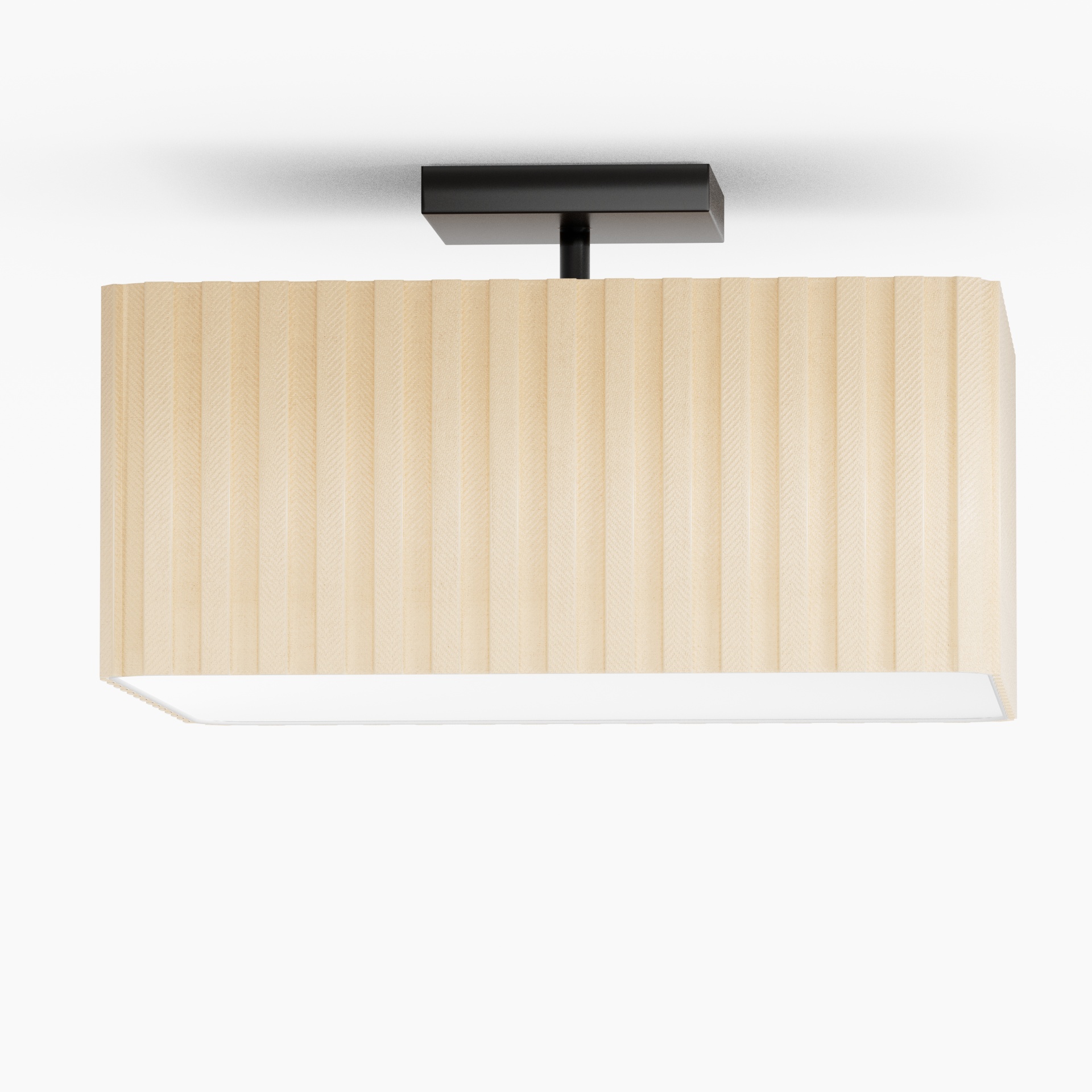 Hospitality Channeled Linen Flush Mount