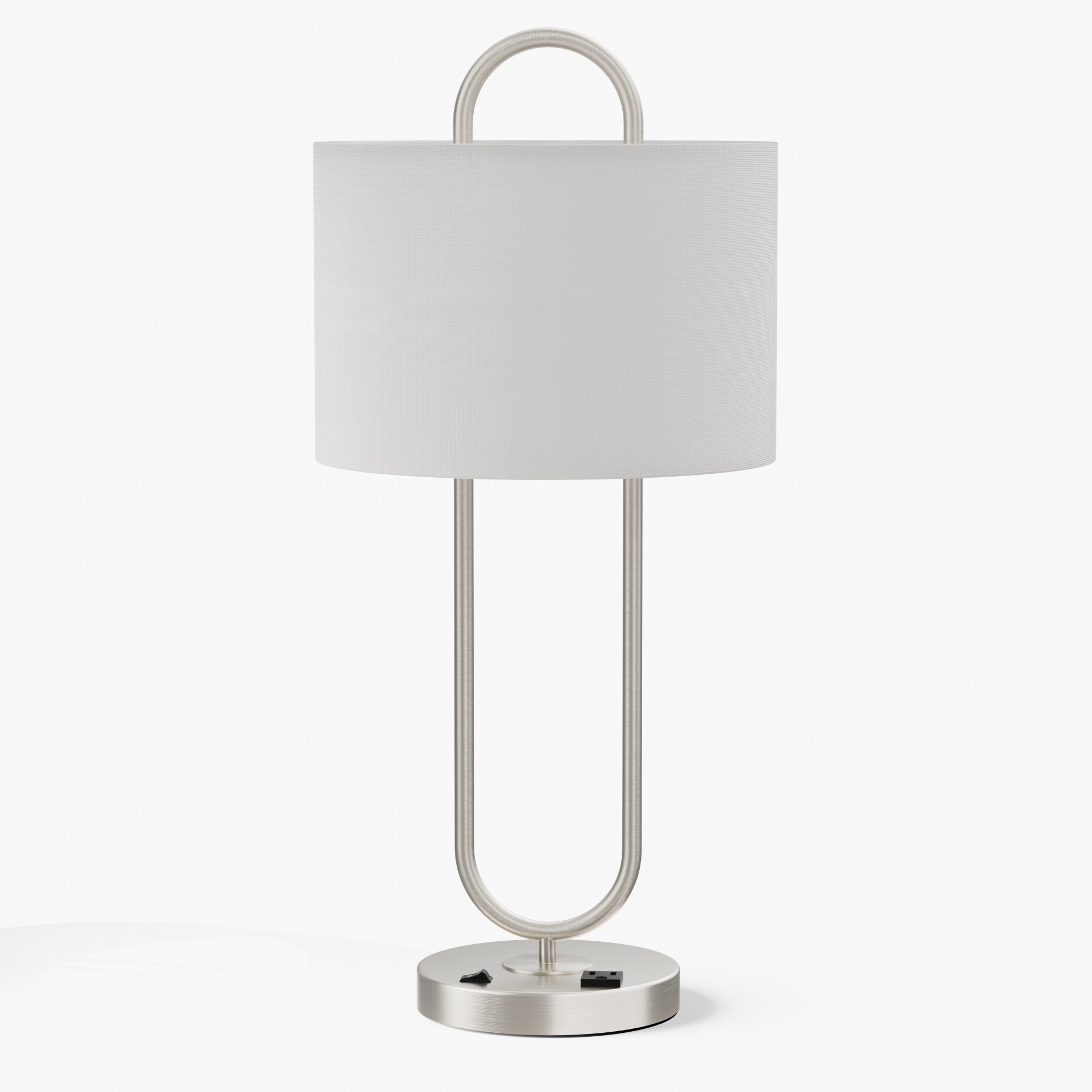 U-Shaped Brass Table Lamp