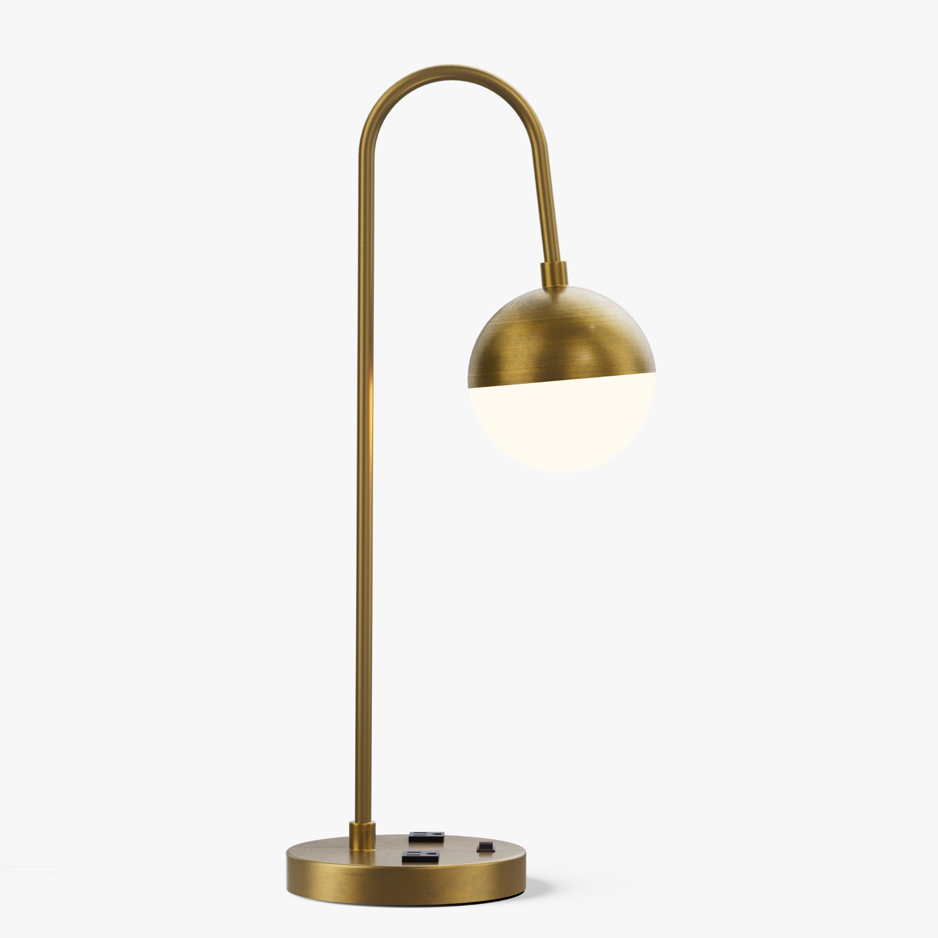 Satin Brass Table Lamp For Hospitality