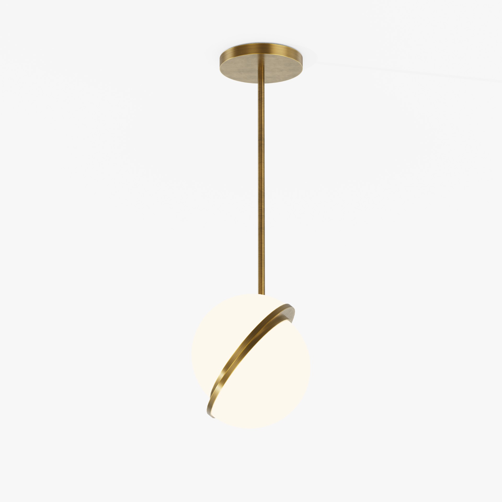 Hospitality Brass Globe Pendant Light