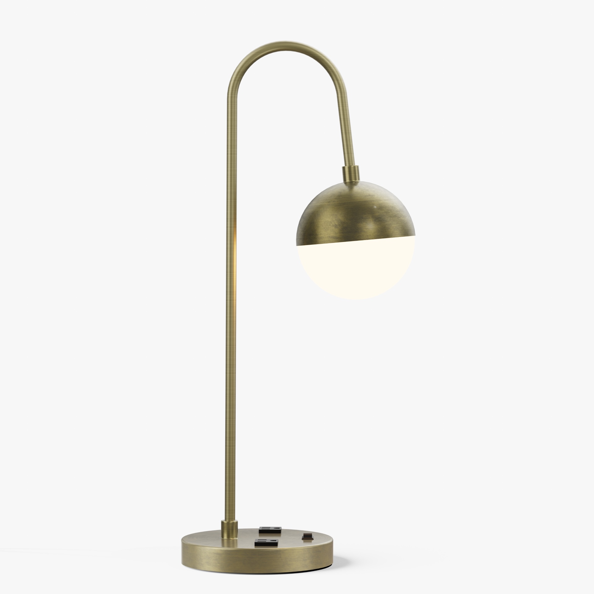 Satin Brass Table Lamp For Hospitality